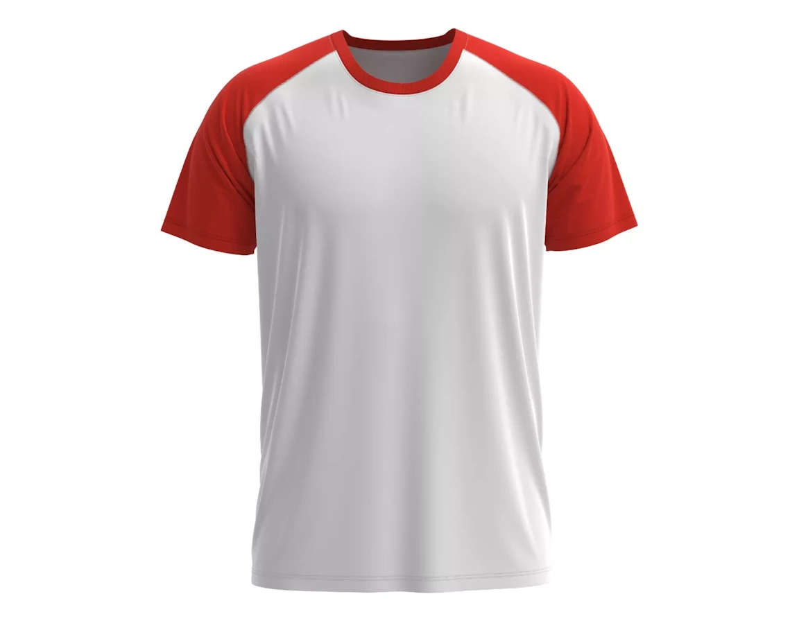 Remera blanca de manga roja
