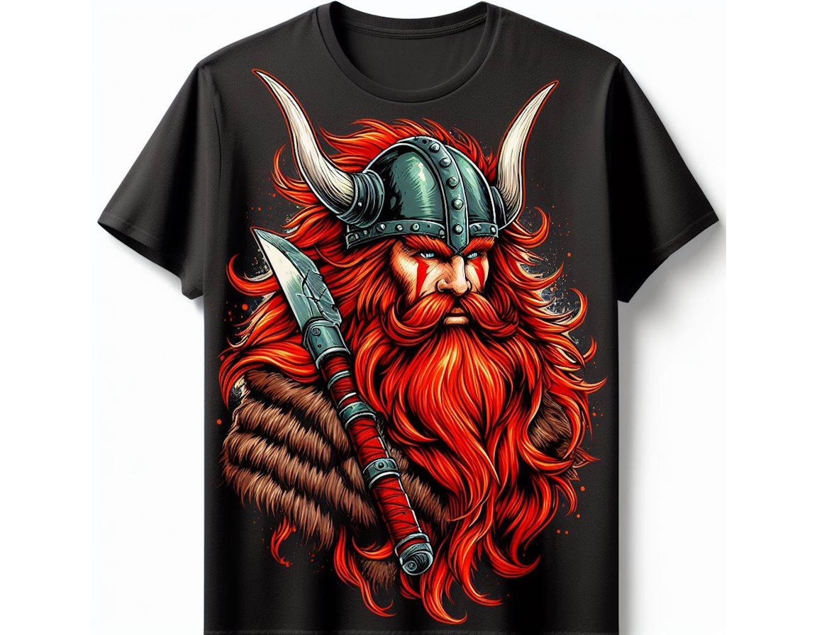 Remera negra Vikingo