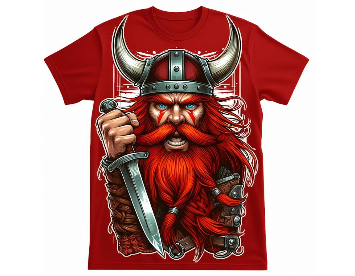 Remera Roja Vikingo