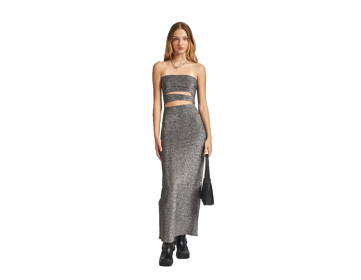 Vestido gris gala