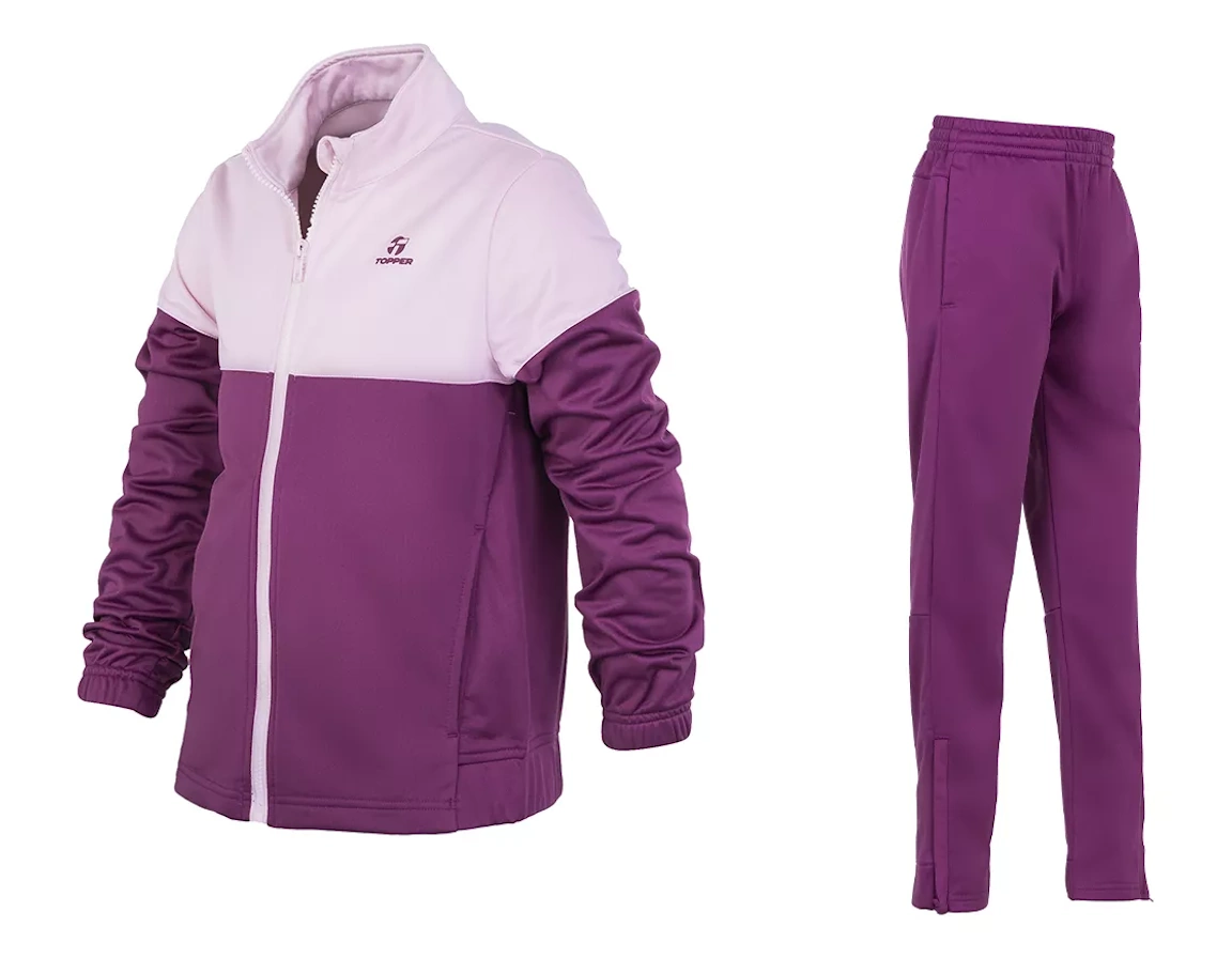 Conjunto lila y rosa